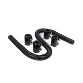 36" 48" Stainless Steel Flexible Radiator Coolant Water Hose Kit with Caps